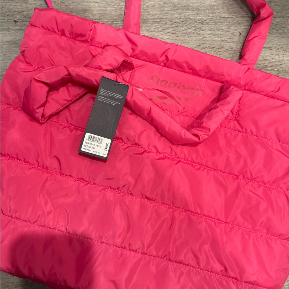Reebok puff tote pink